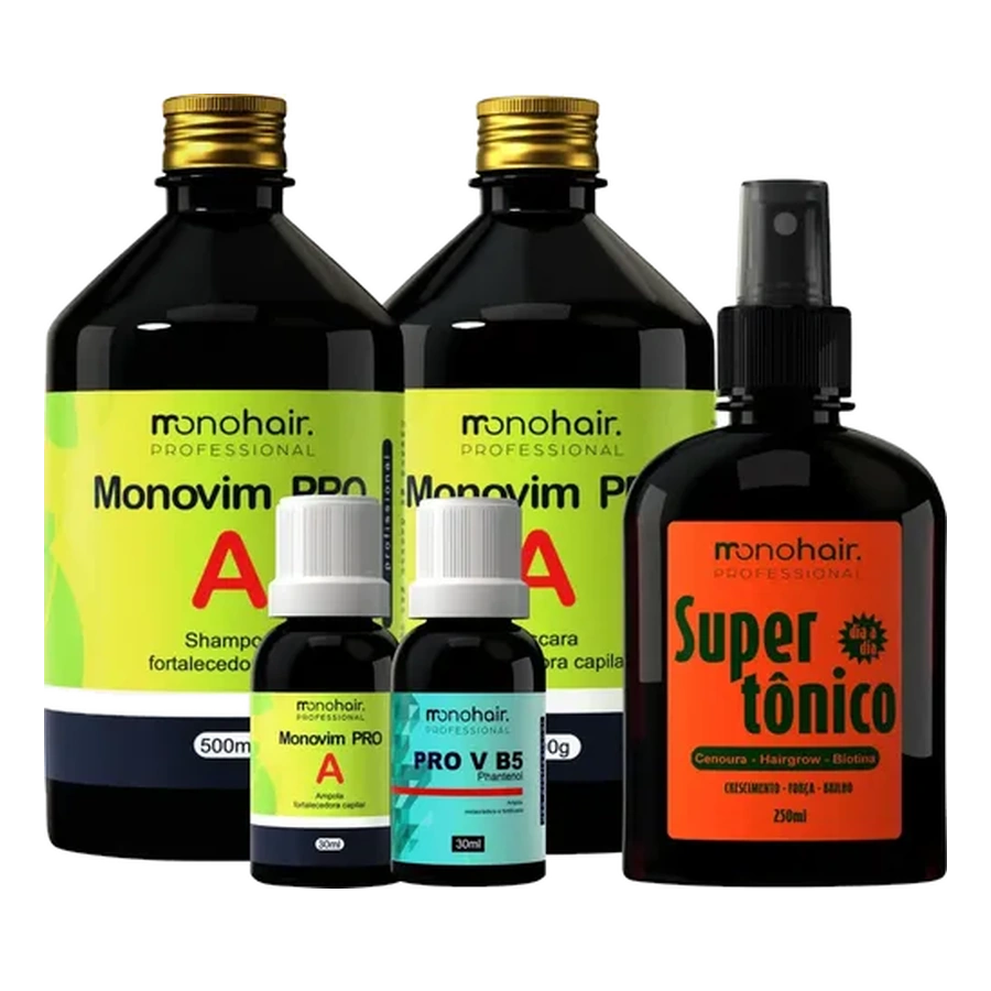 Kit Monovin Pro A com tonico poderoso 5 itens
